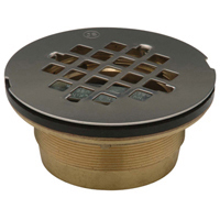 Brass No-Caulk Shower Stall Drain