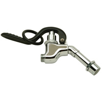 G62738 - Angled Self-Closing Pre-Rinse Valve with A Stay Open Ring and An Aerated Outlet.