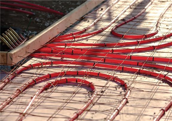 Floor wall pex