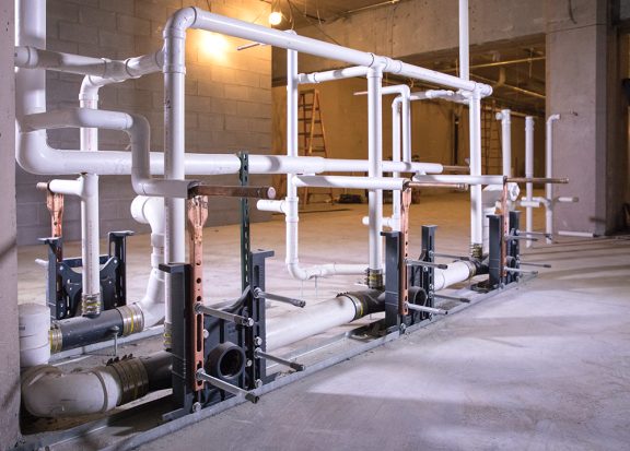 Restroom rough Plumbing