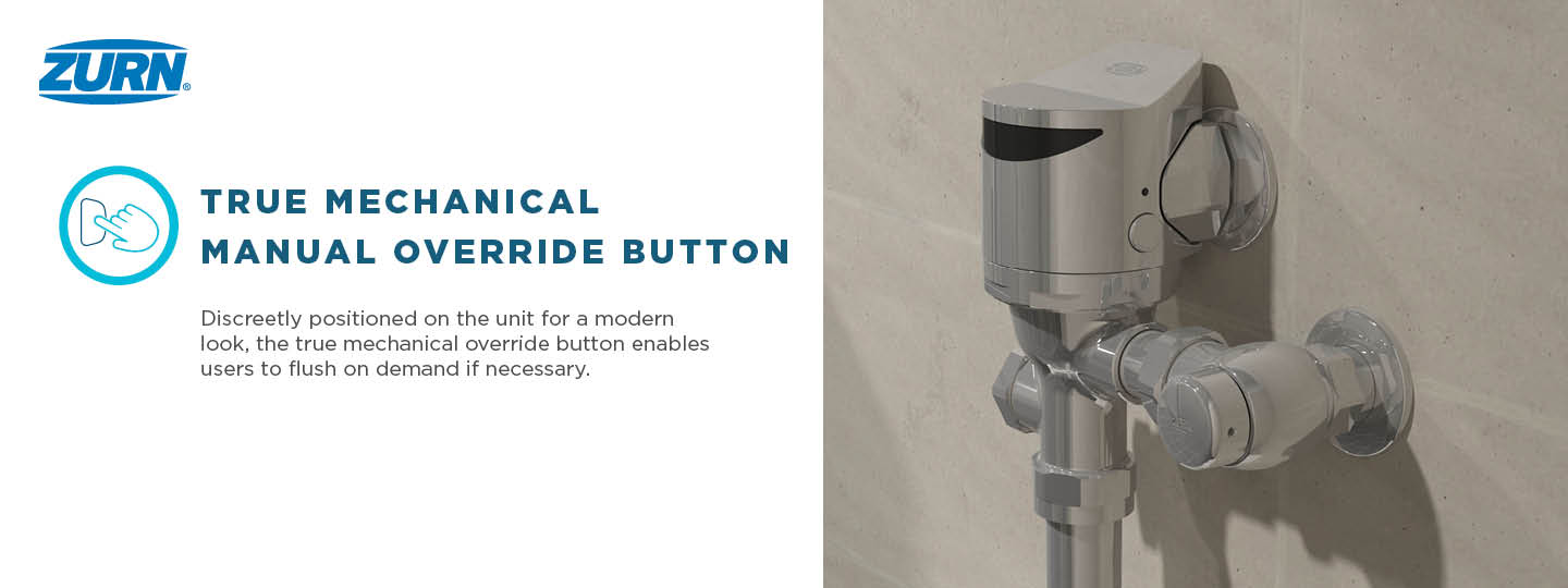 Urinal Sensor Flush Valve Retrofit Kit, Ceramic Gears, Battery