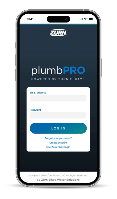 Animated phone screen for PlumbPro
